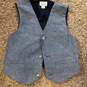 Chambray denim vest